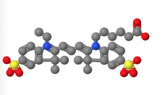 El tinte fluorescente mancha la CLAR ácida de Sulfo Cy3 CAS 146368-13-0 C31H38N2O8S2 el 97%