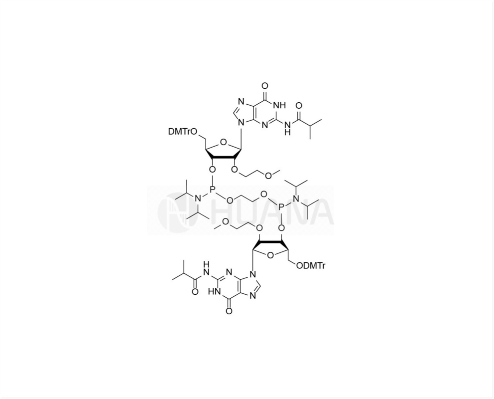 Di ((5'-O-DMTr-2'-O-MOE-rG(iBu)-3'-oxy) - ((oxybis ((etano-1,2-diyl)) - bis ((diisopropilfosforamidita)