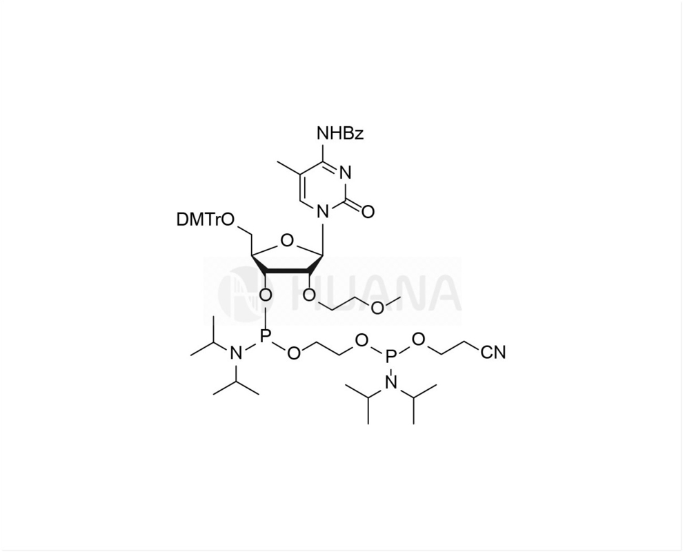 5'-O-DMT-2'-O-MOE-5-Me-rC(Bz)-3'- ((2-cianetoxi) ((diisopropilamino) fosforamidito) - etilo-diisopropilfosforamidito
